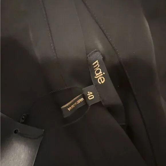 Maje beladone reversible bomber Jacket black/cream NWT SIZE 40- us 8 - Picture 10 of 12